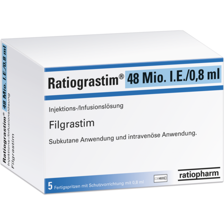 Ratiograstim® 48 Mio. I.E./0,8 ml Injektions- oder Infusionslösung