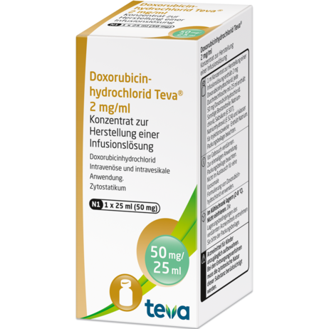 Doxorubicinhydrochlorid Teva® 2&nbsp;mg/ml Konzentrat zur Herstellung einer Infusionslösung