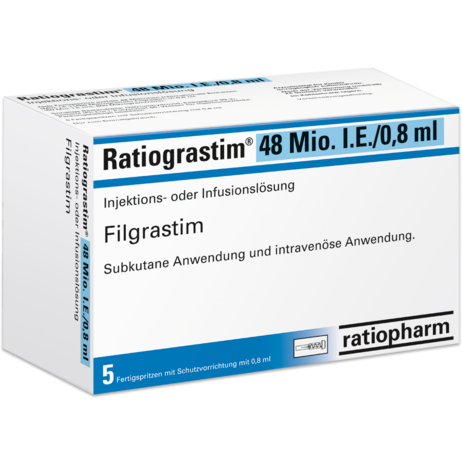 Ratiograstim® 48 Mio. I.E./0,8&nbsp;ml Injektions- oder Infusionslösung