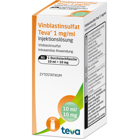 Vinblastinsulfat Teva® 1&nbsp;mg/ml Injektionslösung