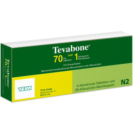 Tevabone® 70&nbsp;mg Tabletten und 1&nbsp;Mikrogramm Weichkapseln
