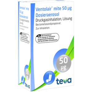 Ventolair® mite 50 µg Dosieraerosol, Druckgasinhalation, Lösung