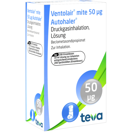 Ventolair® mite 50 µg Autohaler® Druckgasinhalation, Lösung
