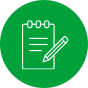 Icon Block mit Stift